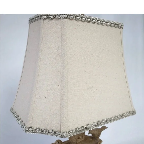 New in Box 26” Natural Linen Bird Accent Table Lamp - Picture 4 of 6